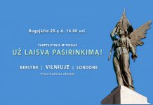 Vilniuje vyks tarptautinis mitingas „Už Laisvą Pasirinkimą!” Mitingas